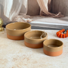 Set 3 saladiers bicolore Terracota et beige