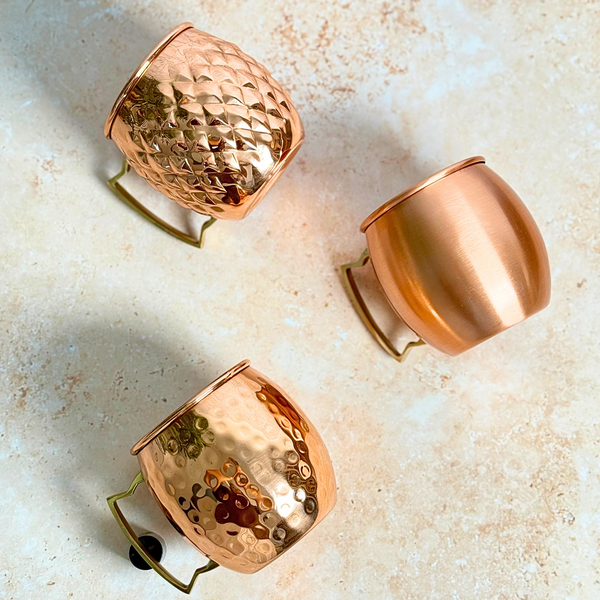 Mug en cuivre martellé