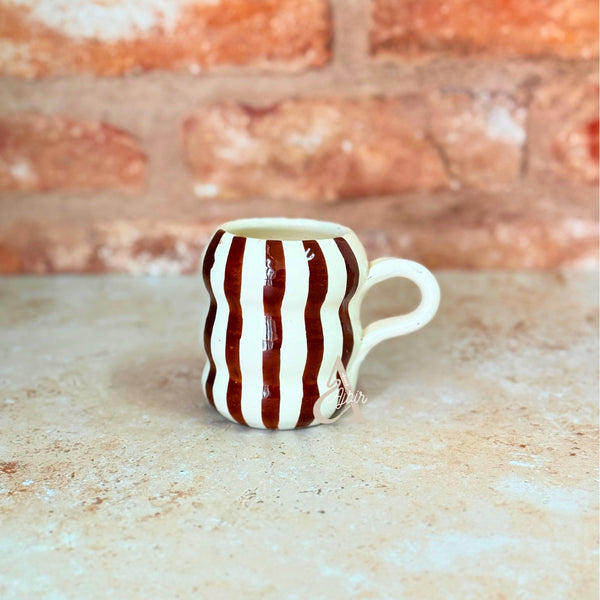 Mug ondulé rayé
