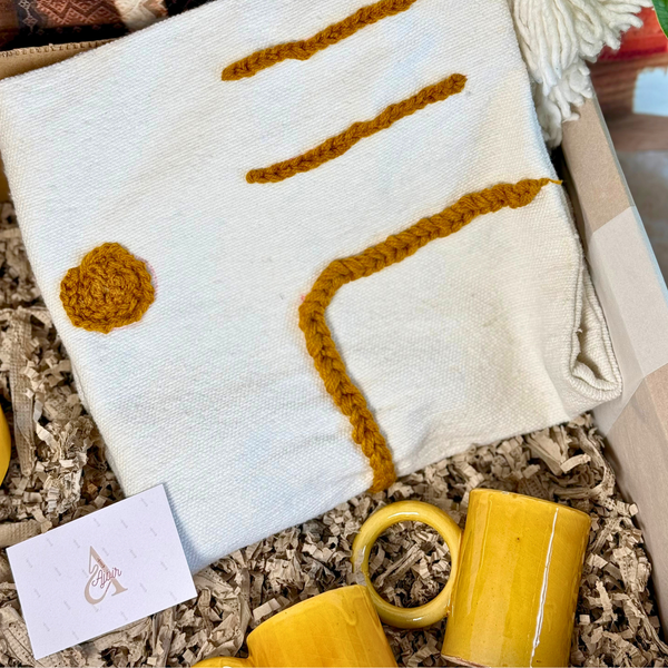Coffret cadeau artisanal XL Anay jaune moutarde
