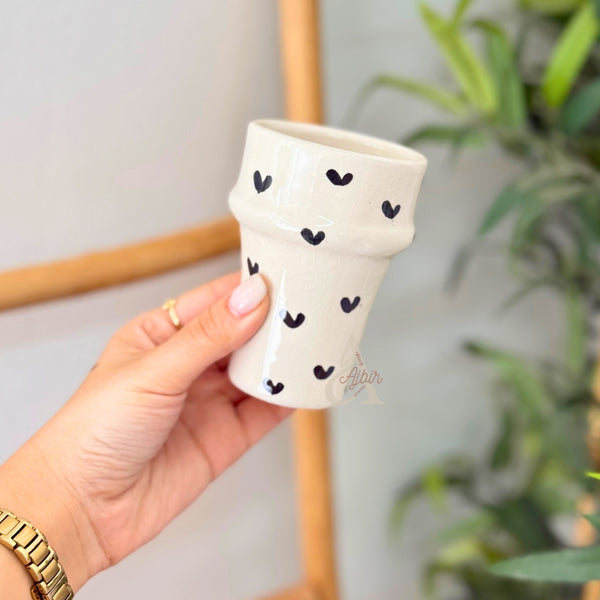 Verre Tayri beldi cœur noir