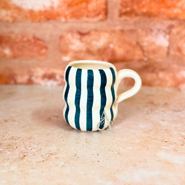 Mug ondulé rayé