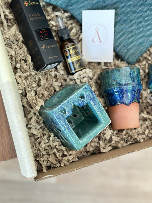 Coffret cadeau turquoise