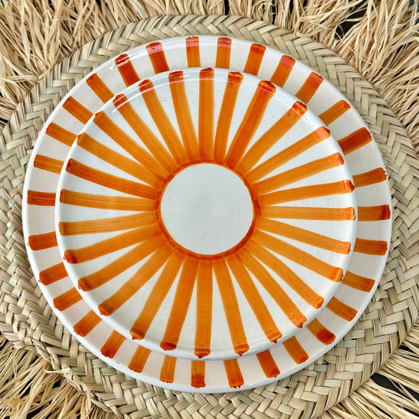 Service assiettes Tafoukt orange (12 pièces)