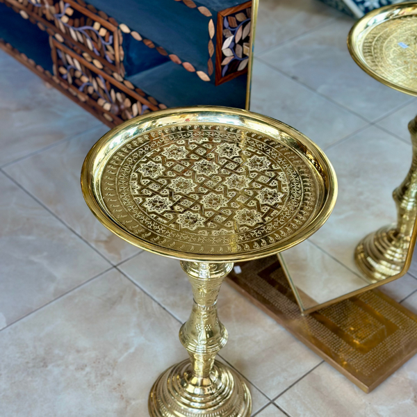 Table d'appoint artisanale 100% laiton doré