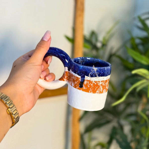 Mug Anzar tricolore bleu