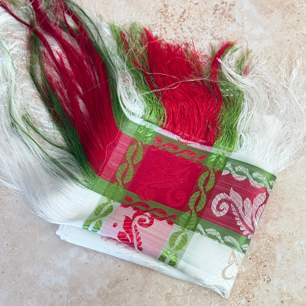 Foulard Kdib blanc et rouge