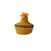 Petit panier tagine à pompon orange et noir - Ajbir