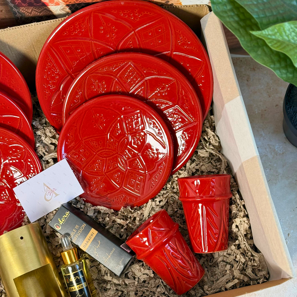 Coffret cadeau artisanal XL Ayli rouge