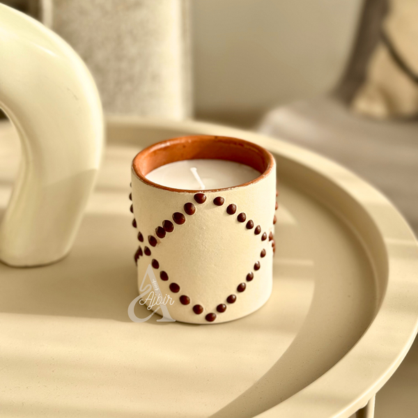 Bougie parfumée Musk en céramique artisanale
