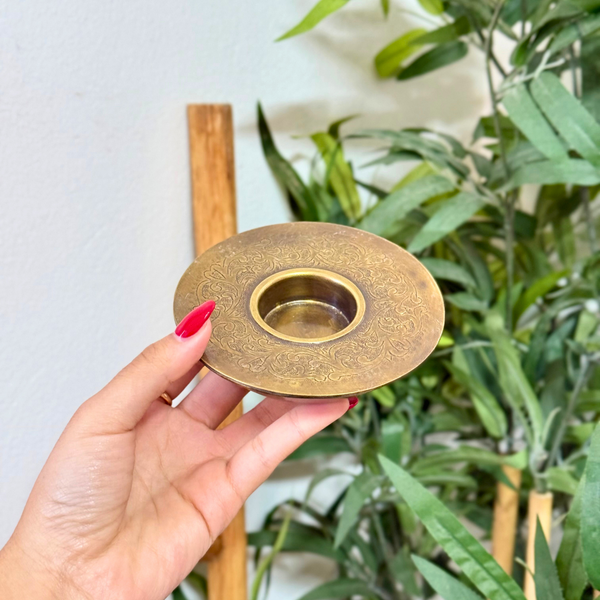 Bougeoir en laiton bronze vieilli Zwak