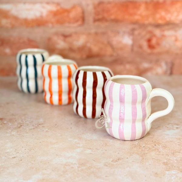 Mug ondulé rayé
