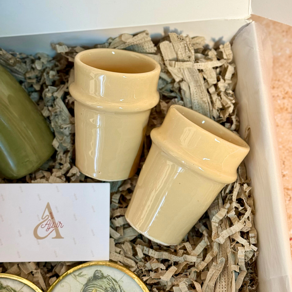 Coffret cadeau artisanal Thuda vert & beige | Edition Journée de la Femme