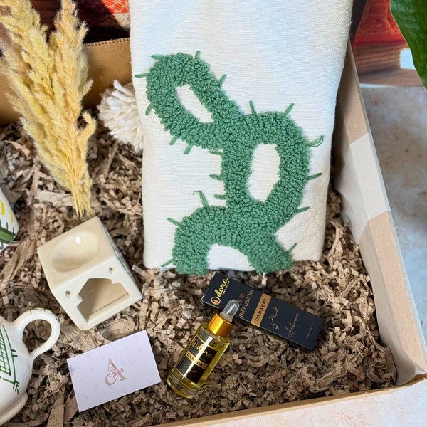 Coffret Cadeau XL Artisanal Amazigh ANAZUR crème & vert