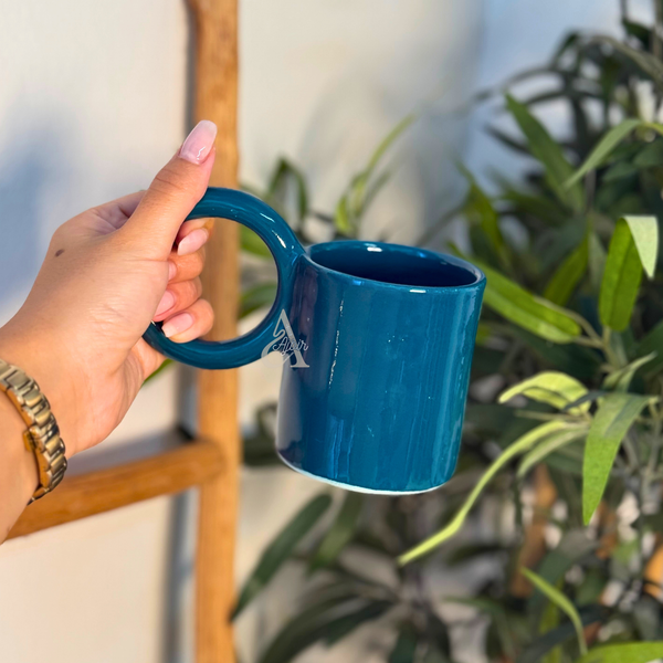 Mug artisanal uni anse en haut 200ml