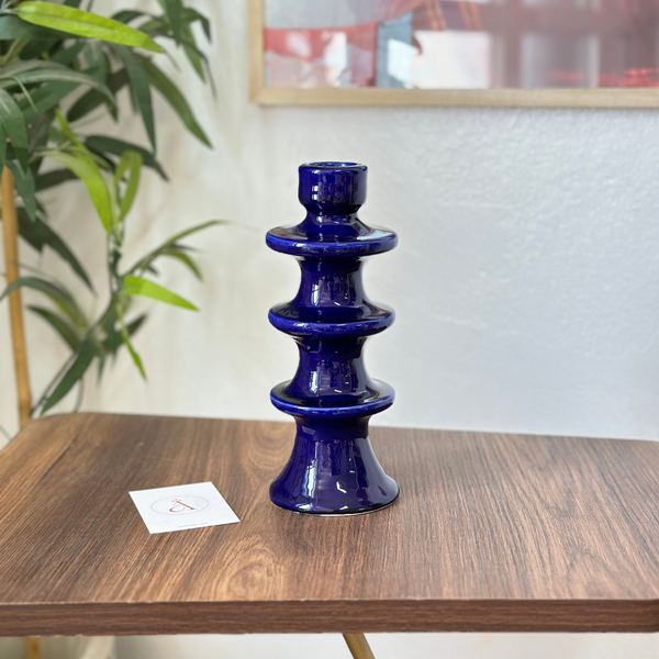 Porte bougie bleu moderne