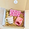 Coffret cadeau artisanal ondulé rose