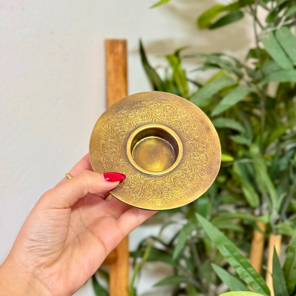 Bougeoir en laiton bronze vieilli Zwak