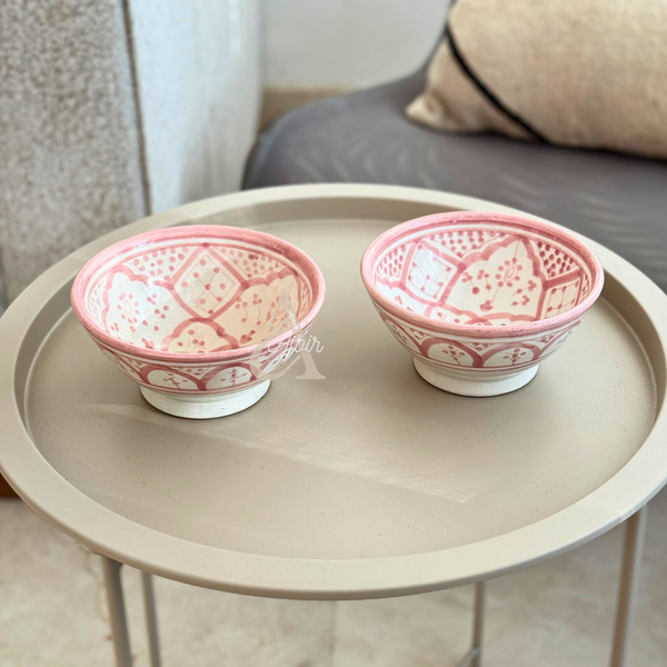 Bol artisanal marocain Taddart rose 15cm