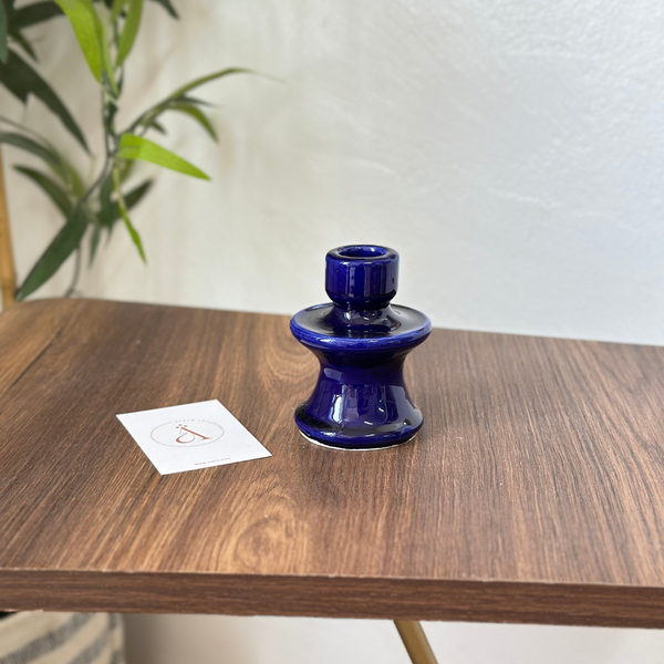 Porte bougie bleu moderne