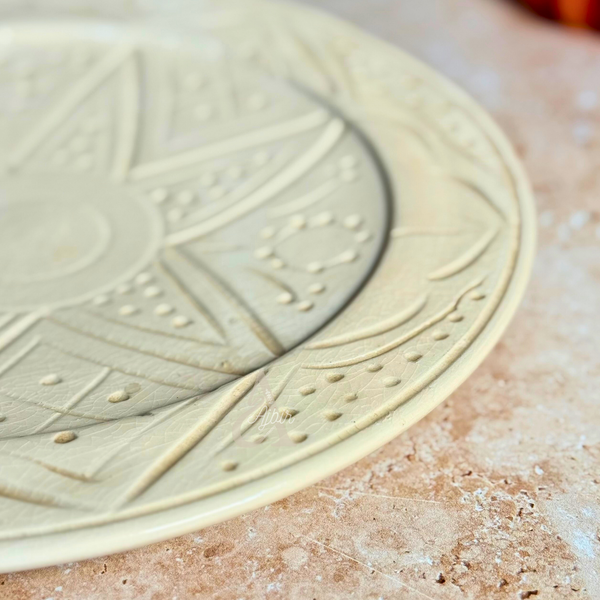 Assiette plate Tizwelt Crème 27cm