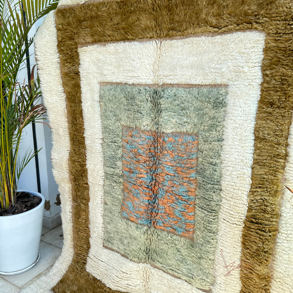 Tapis Beni Ouarain marron 2,45m/1,56m - Ajbir