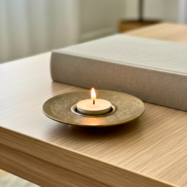 Bougeoir en laiton bronze vieilli Zwak