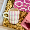 Coffret cadeau artisanal ondulé rose