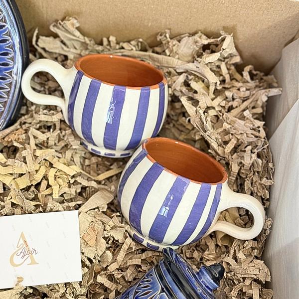 Coffret Cadeau Artisanale XL Vaisselle Bleu Majorelle