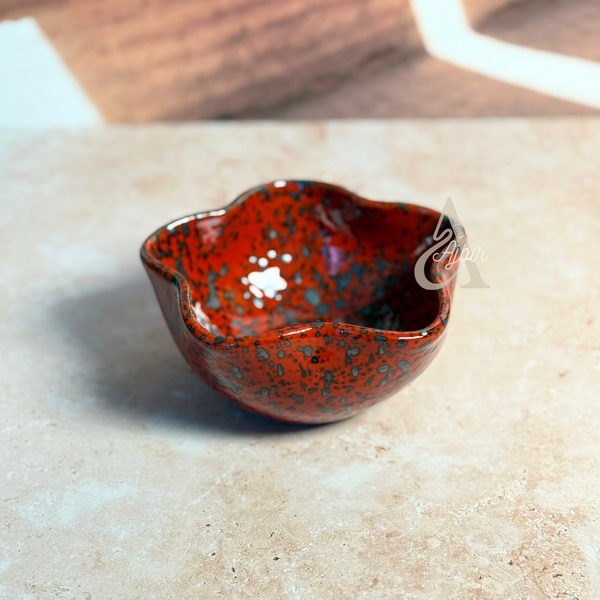 Saladier Tawada en Céramique Artisanale Bordeaux Moucheté