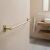 Barre porte-serviette murale en laiton doré 50 cm