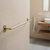 Barre porte-serviette murale en laiton doré 31 cm