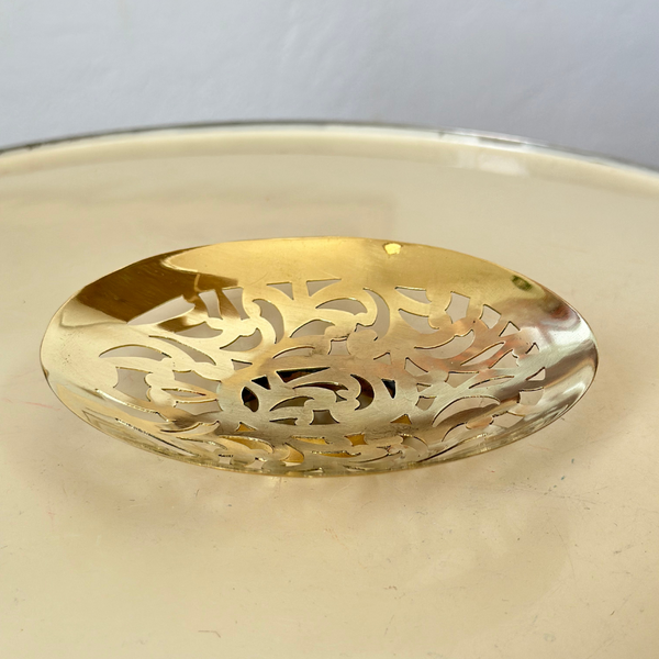 Porte savon ovale doré en cuivre 5 - Ajbir