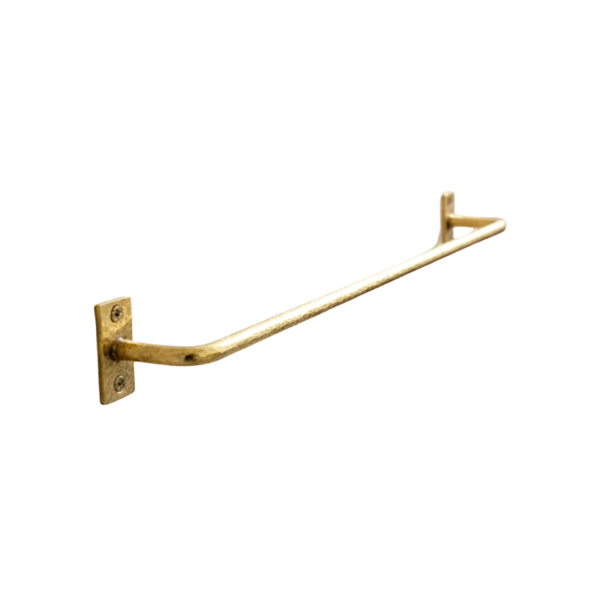 Barre porte-serviette murale en laiton doré 31 cm
