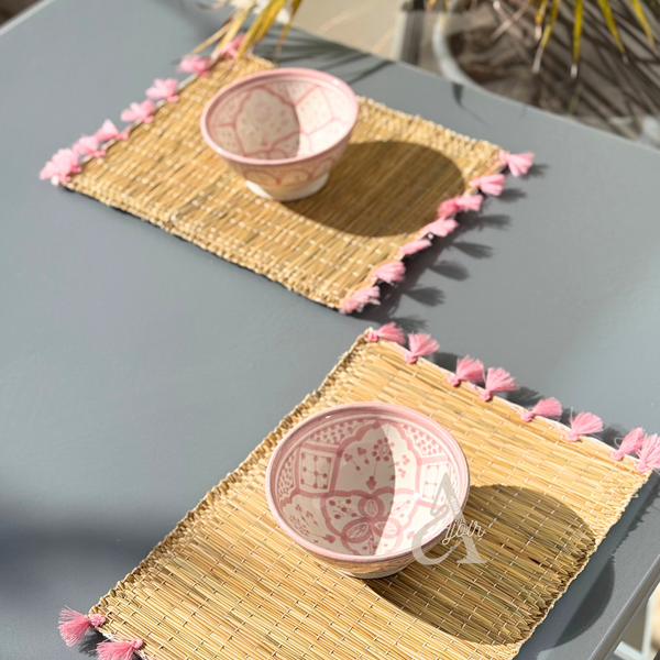 Bol artisanal marocain Taddart rose 15cm