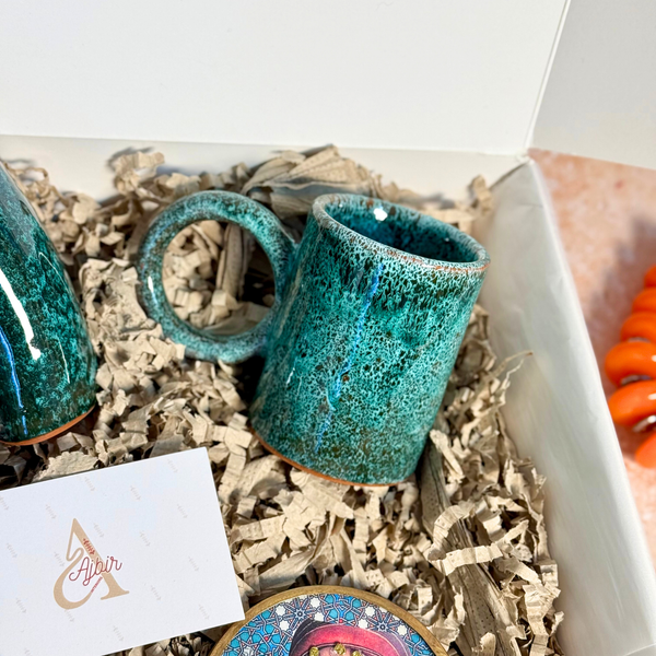 Coffret Cadeau artisanal Assayas turquoise | Edition Journée de la Femme