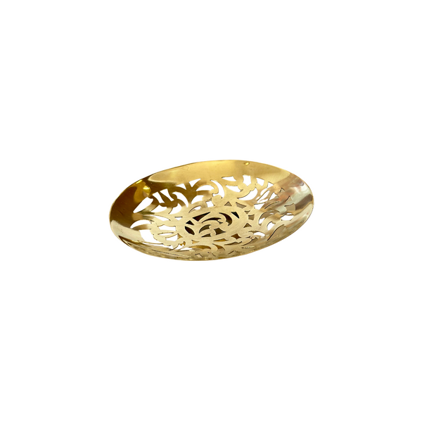 Porte savon ovale doré en cuivre 5 - Ajbir