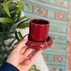 Tasse à café Asil en céramique artisanale avec sous-tasse