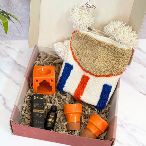 Coffret cadeau artisanal Azegzaw orange