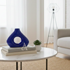 Vase artisanal Medina bleu vernis