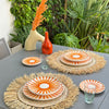 Service assiettes Tafoukt orange (12 pièces) - Ajbir