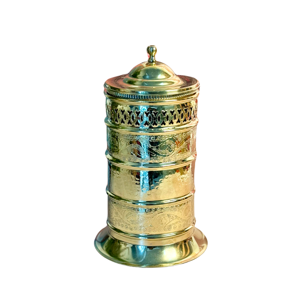 Corbeille en laiton doré artisanale