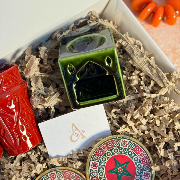 Coffret cadeau artisanal Maroc Rouge & Vert