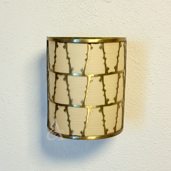 Applique murale artisanale en laiton doré vieilli