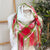 Foulard Kdib blanc et rouge