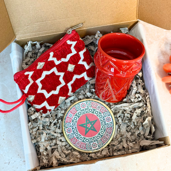 Coffret cadeau mini Maroc Tizwelt rouge
