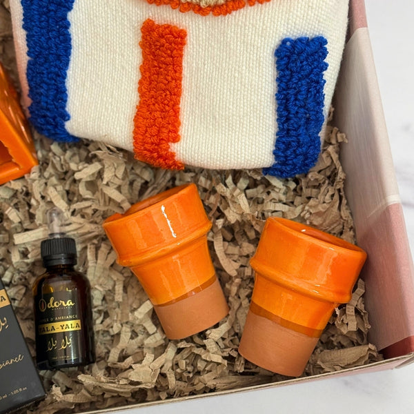Coffret cadeau artisanal Azegzaw orange