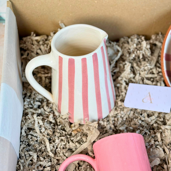 Coffret cadeau artisanal XL Tafoukt rose & crème