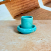 Tasse à café Asil en céramique artisanale avec sous-tasse
