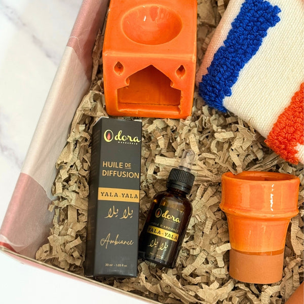 Coffret cadeau artisanal Azegzaw orange